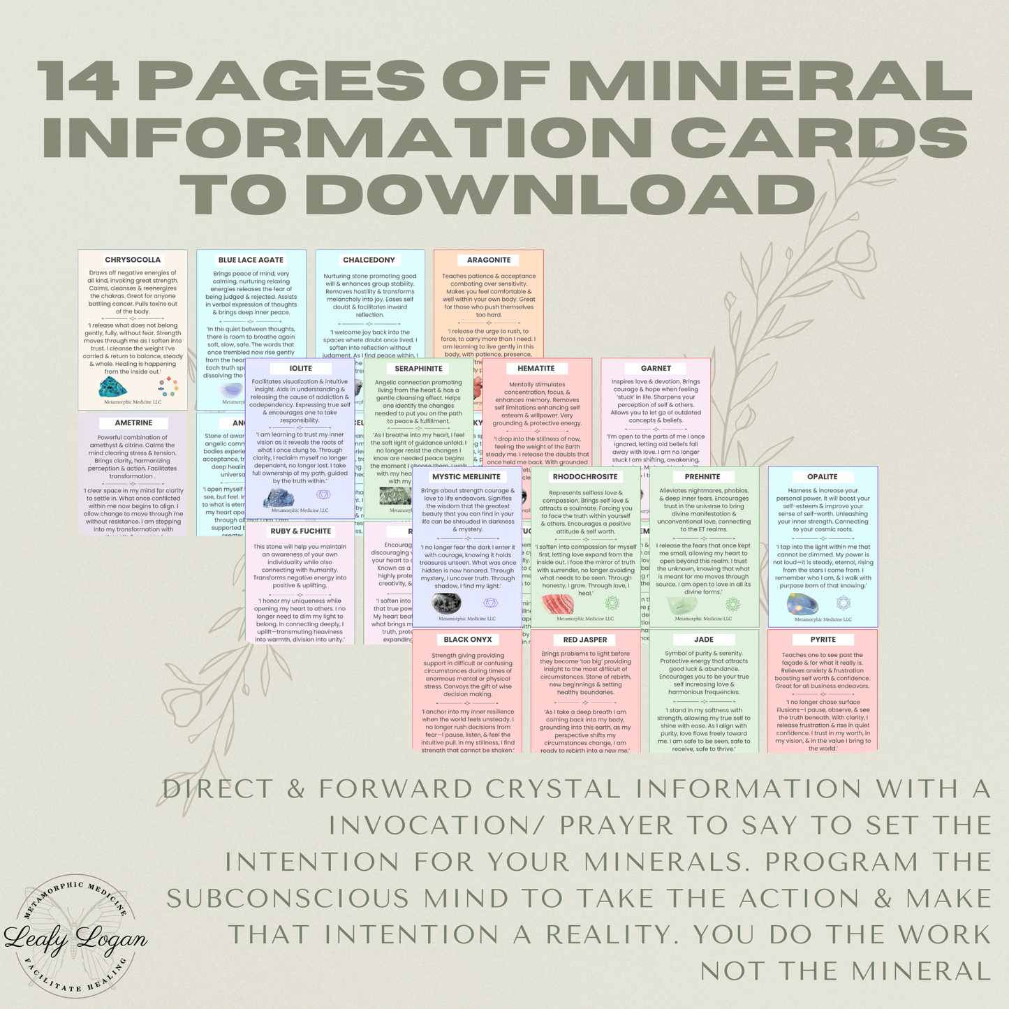 112 Crystal Information Cards