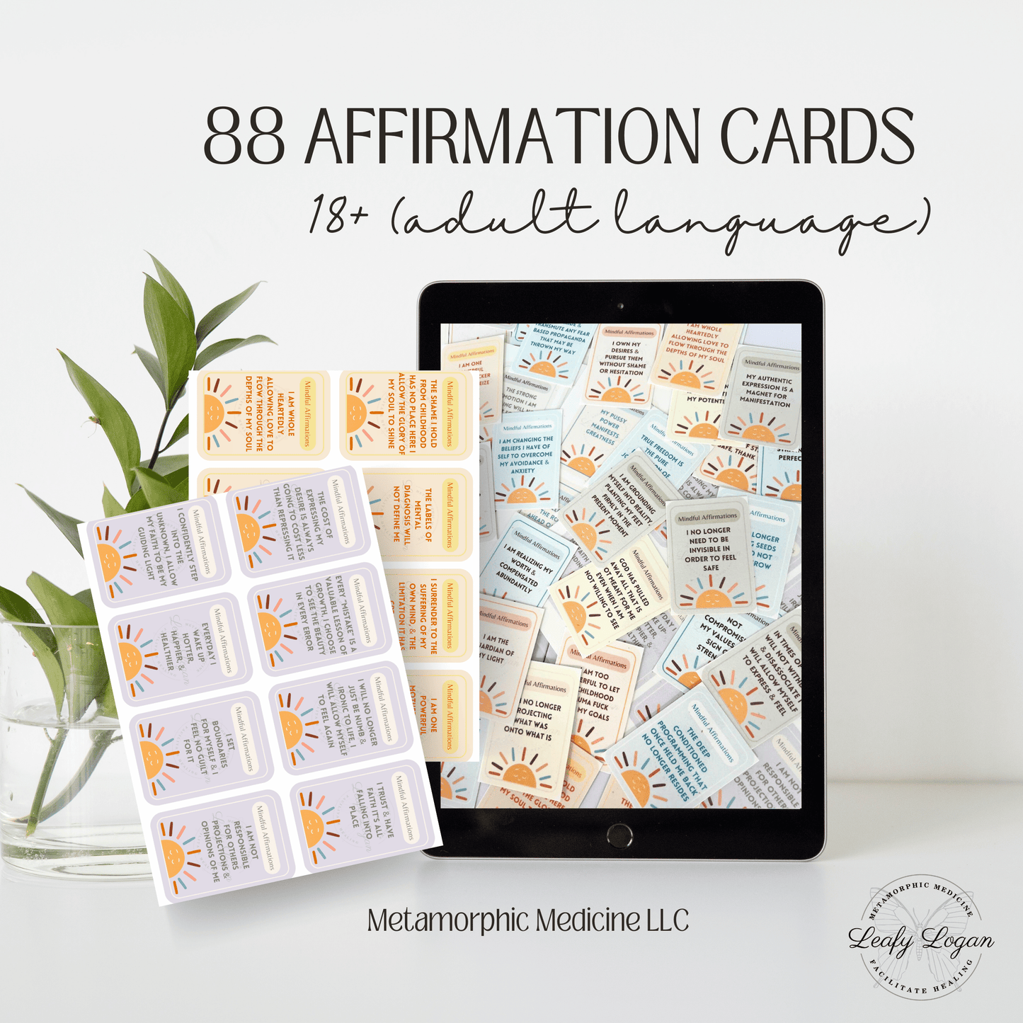 88 - Adult Affirmation Cards - LeafyLogan