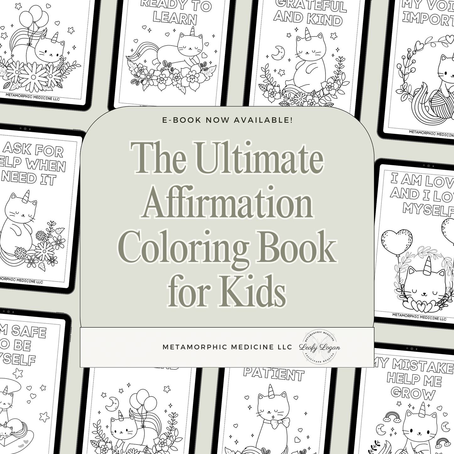 Affirmation Coloring Book for Kids! - LeafyLogan