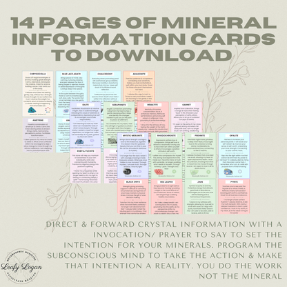 112 Crystal Information Cards