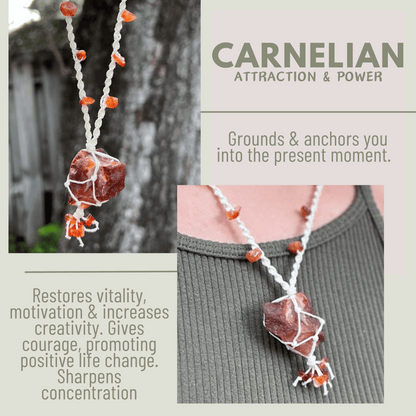 Carnelian Necklace - LeafyLogan