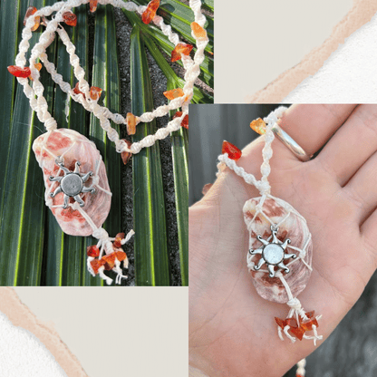 Carnelian Shell Necklace - LeafyLogan