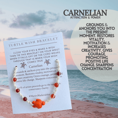 Carnelian Wish Bracelet - LeafyLogan