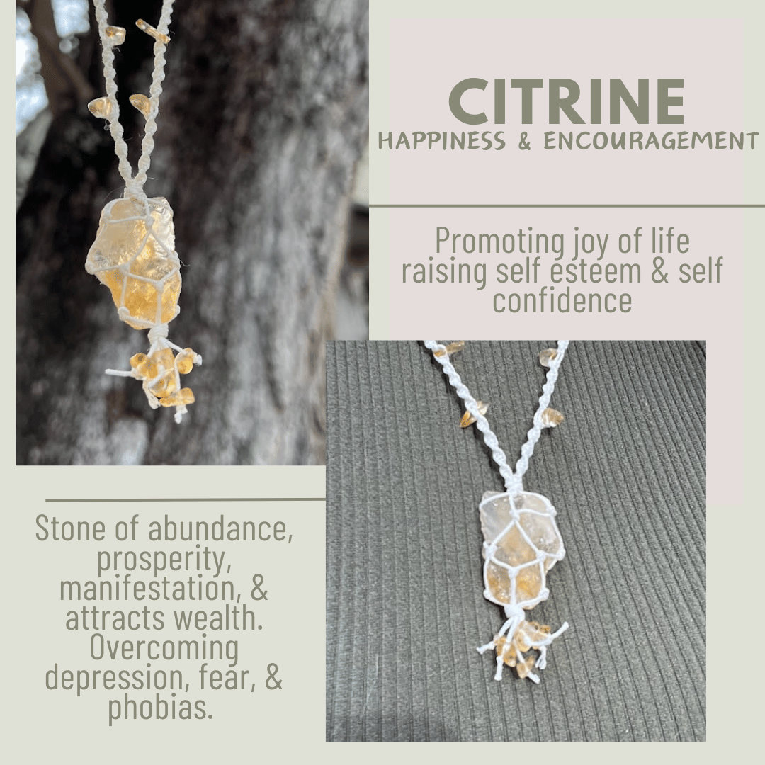 Citrine Necklace - LeafyLogan