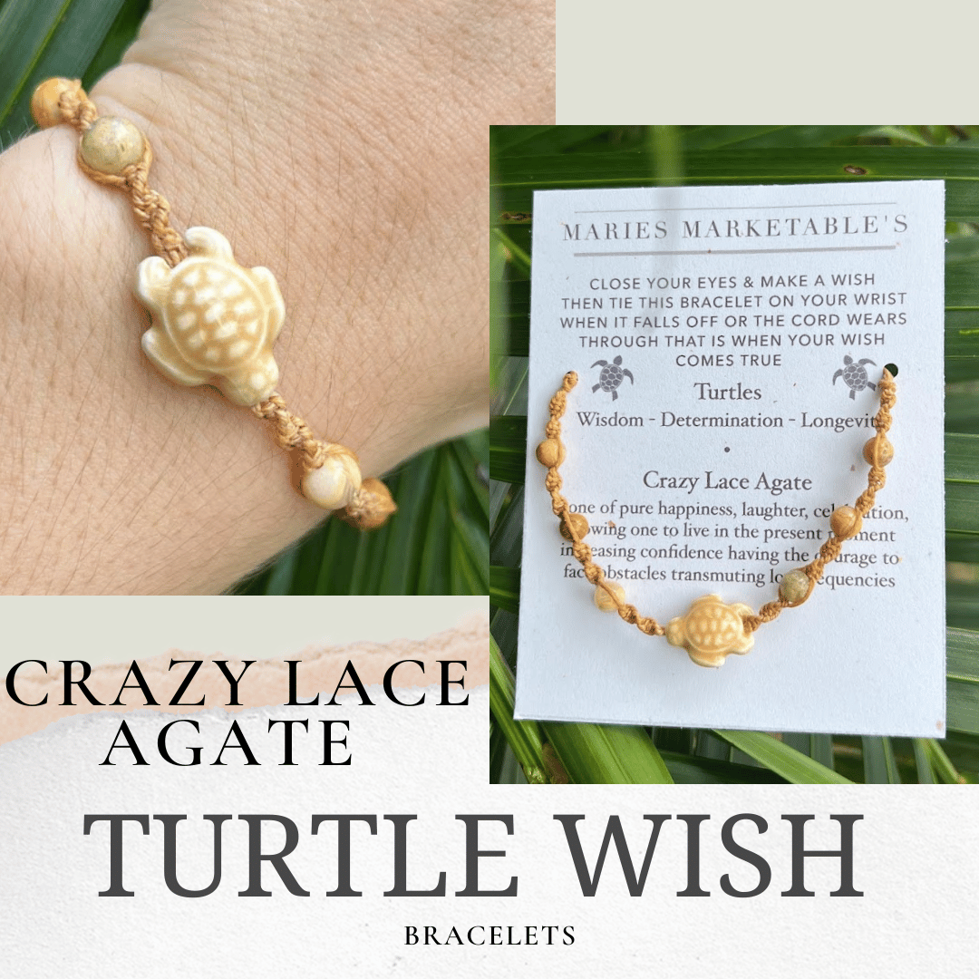 Crazy Lace Agate Wish Bracelet - LeafyLogan