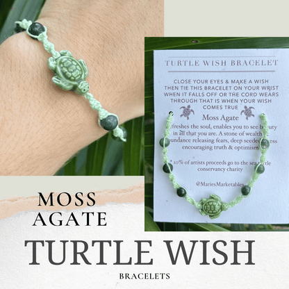 Moss Agate Wish Bracelet - LeafyLogan