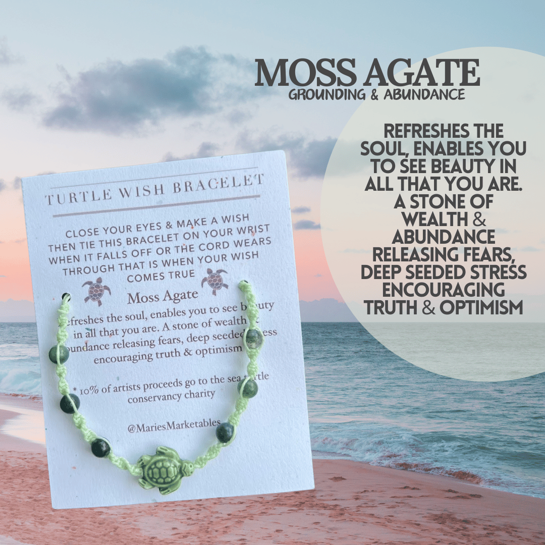 Moss Agate Wish Bracelet - LeafyLogan