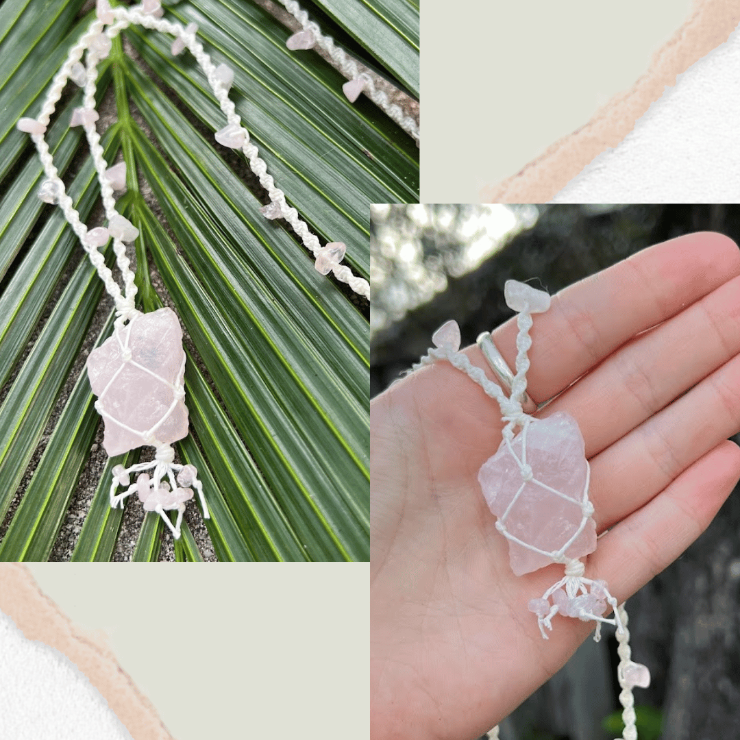 Rose Quartz Necklace - LeafyLogan