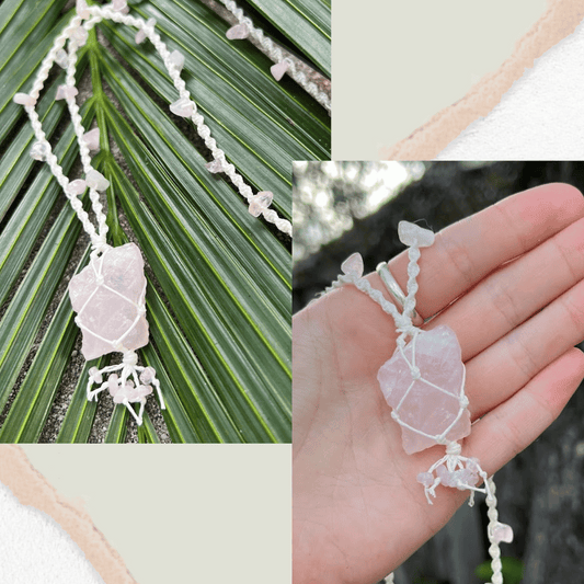 Rose Quartz Necklace - LeafyLogan